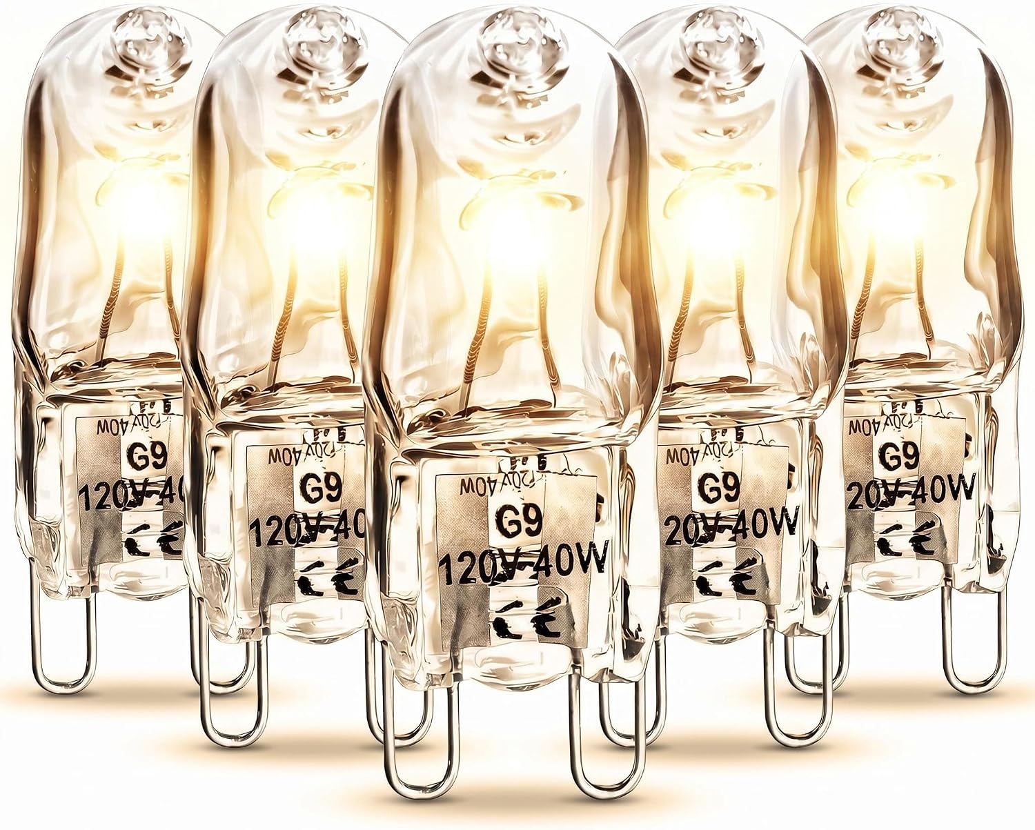 Detalle de Tellfeel WPW10571723 G9 Halogen Range Hood Bulbs, 120V 40W, 5-Pack