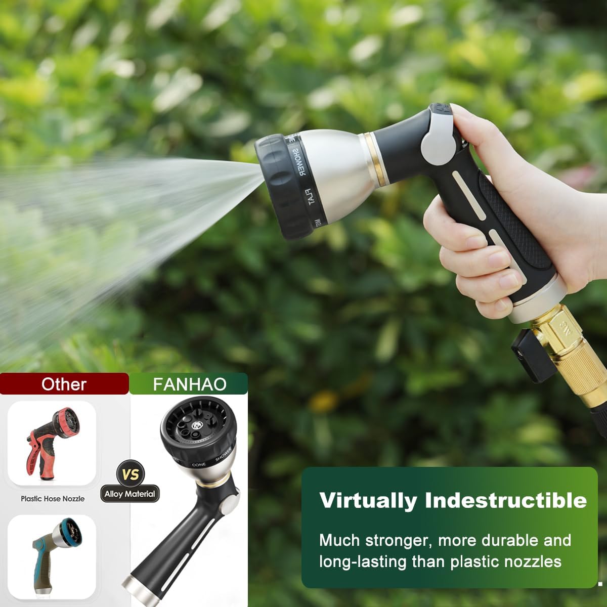Thumbnail 4 de FANHAO High Pressure Hose Pipe Spray Gun with 8 Patterns