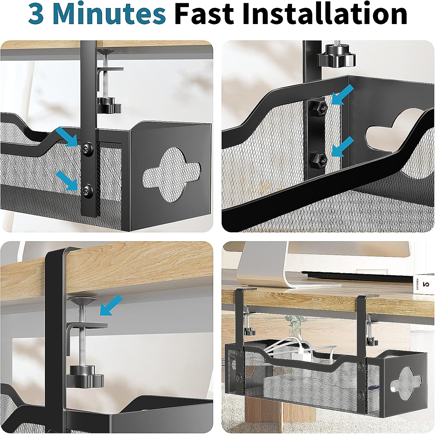 Thumbnail 5 de Litwaro Under Desk Cable Tray 15 lb