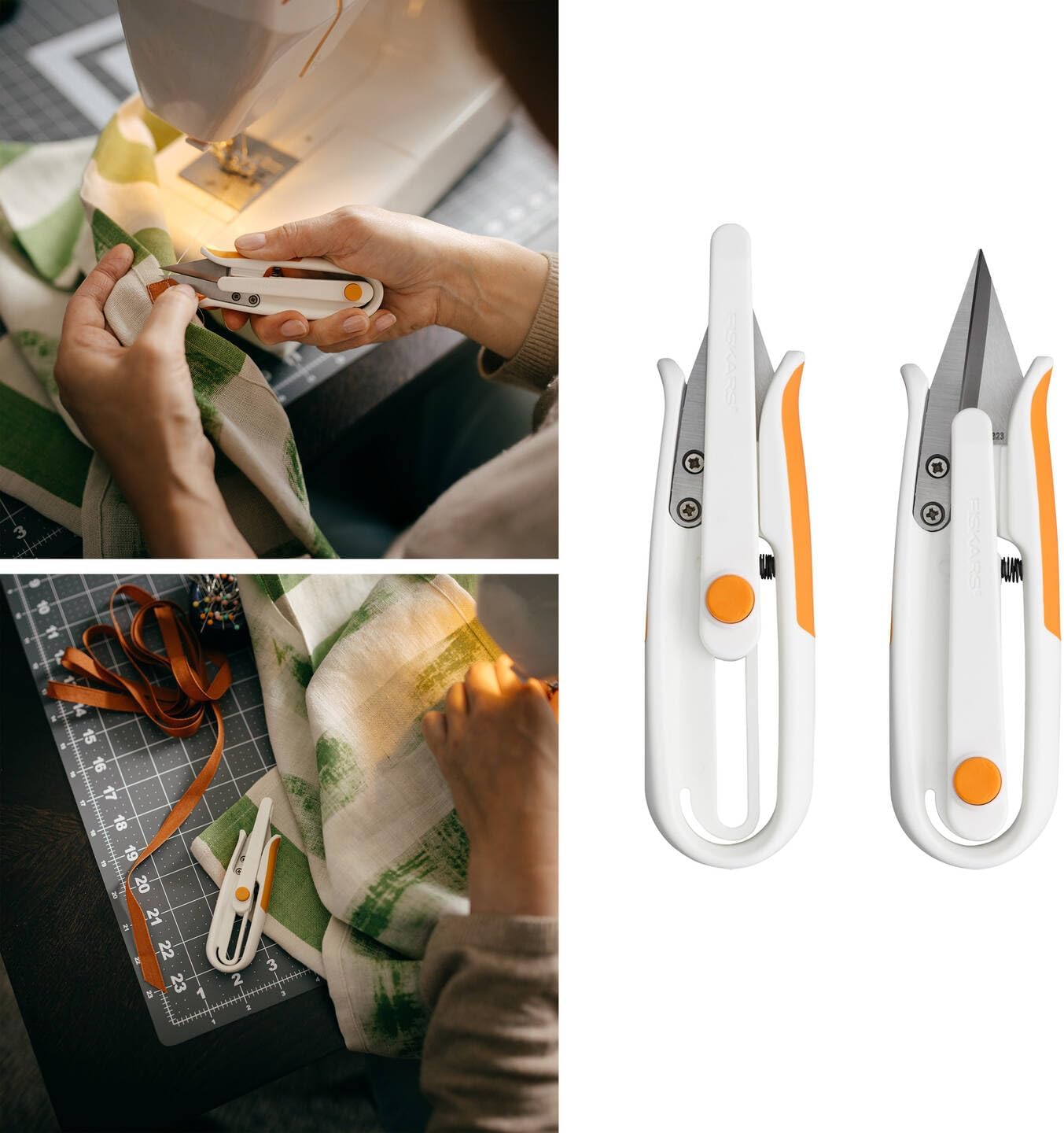 Detalle de Fiskars Softgrip trådsax för höger- och vänsterhänta med blad i legerat stål