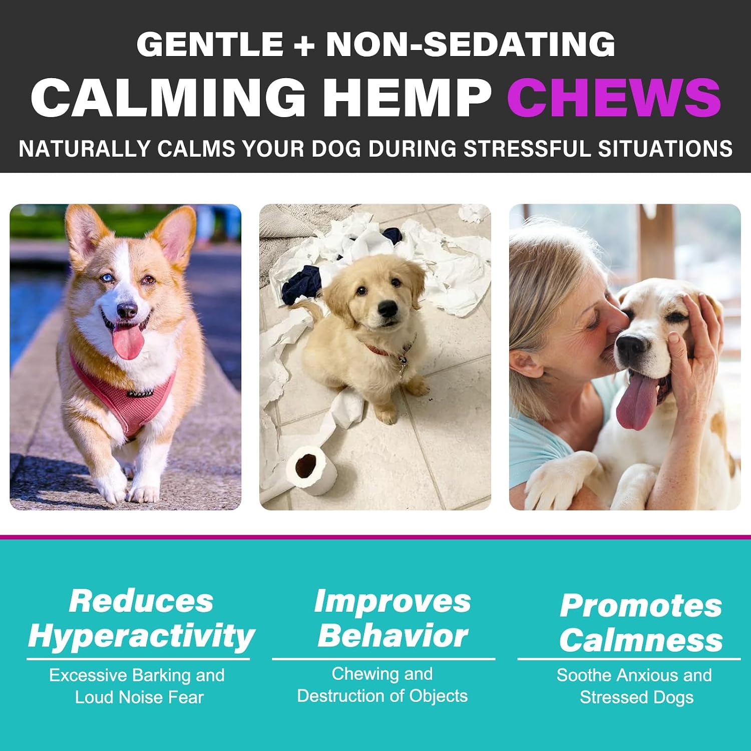 Detalle de YaqvYoNg Calming Chews 60 for Dogs