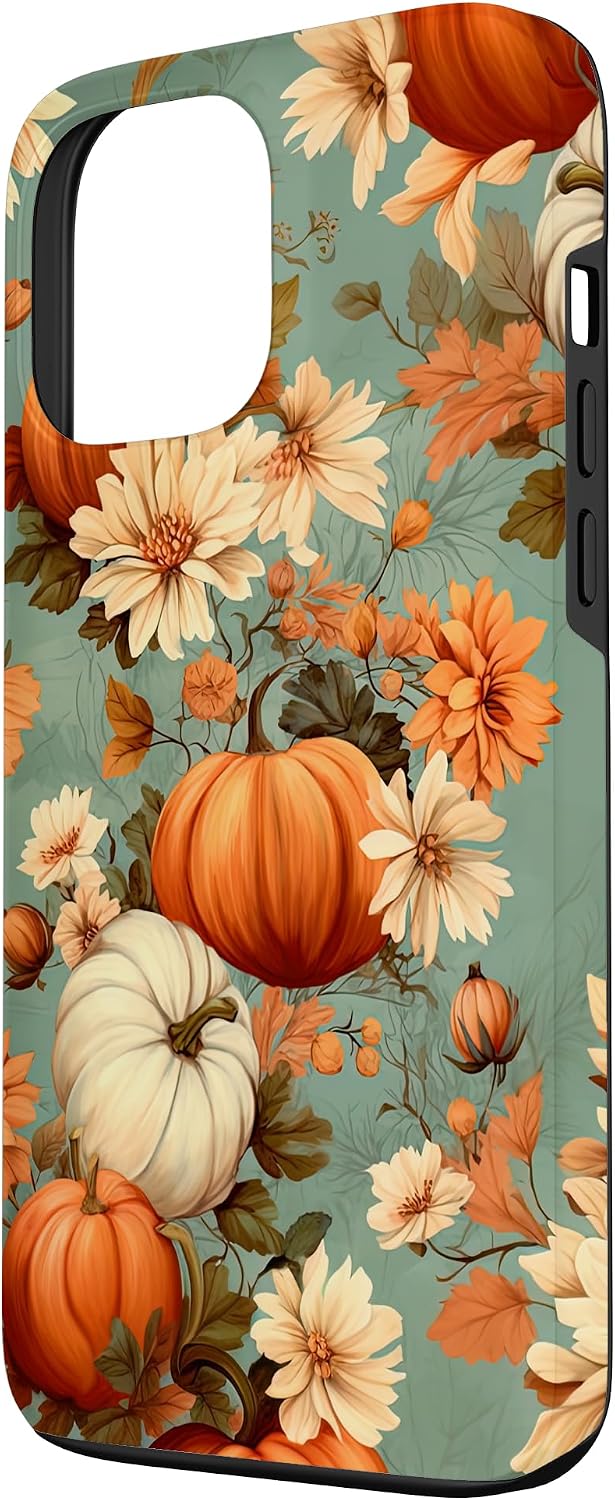 Detalle 2 de Halil GeiBler iPhone 13 Pro Max Case with Autumn Floral Pumpkin Design