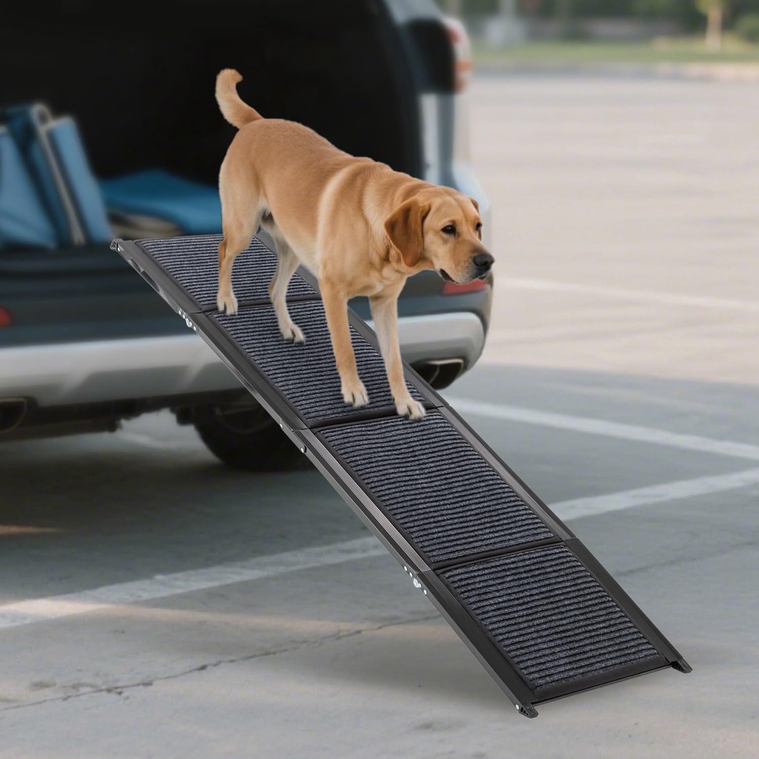Detalle de PawHaven folding dog ramp 170x44cm