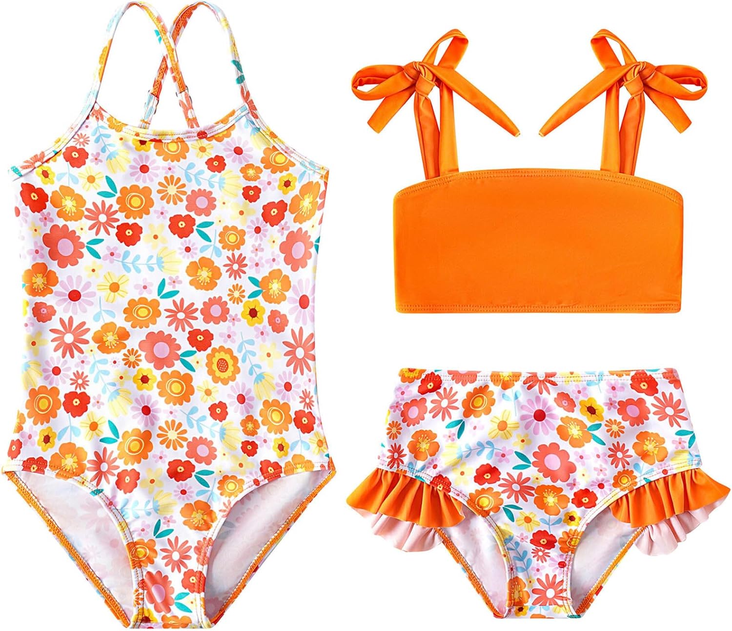Thumbnail 5 de Kids4ever Girls Swimming Costume 2 Piece Quick Dry Breathable Bikini Set (2-7 Years)