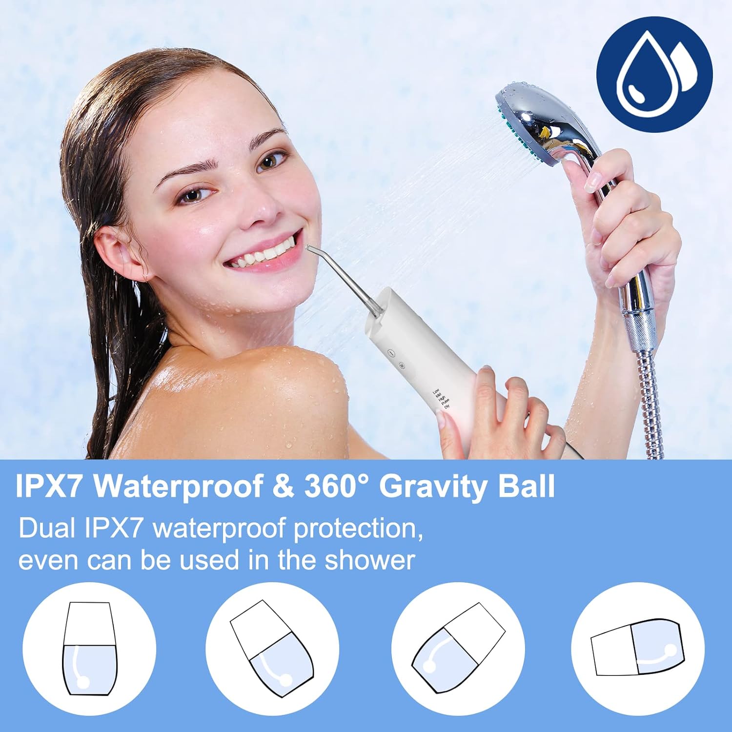 Thumbnail 2 de Portable Water Dental Flosser 2000mAh 5‑Mode