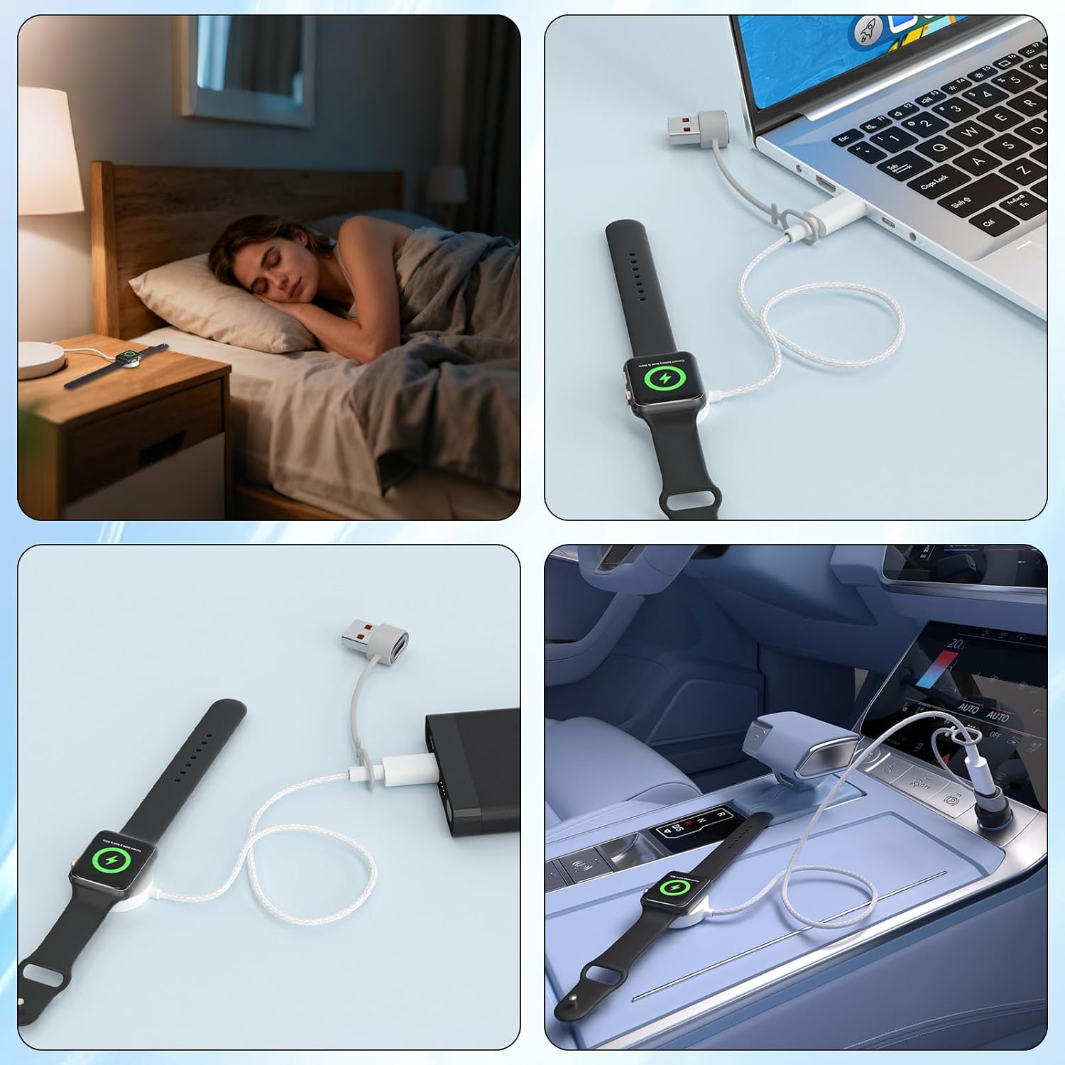 Thumbnail 5 de Esiposs 2 in 1 Magnetisches Ladekabel für Apple Watch – 1,2 m, USB-A/USB-C, Schnellladen