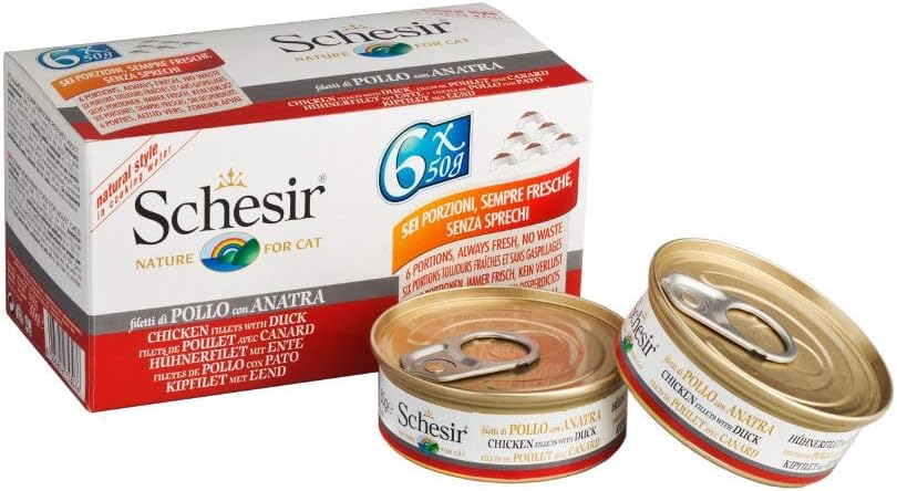 Detalle de Schesir Cat Jelly – mokra karma dla dorosłych kotów, tuńczyk i kurczak, 48 × 50 g