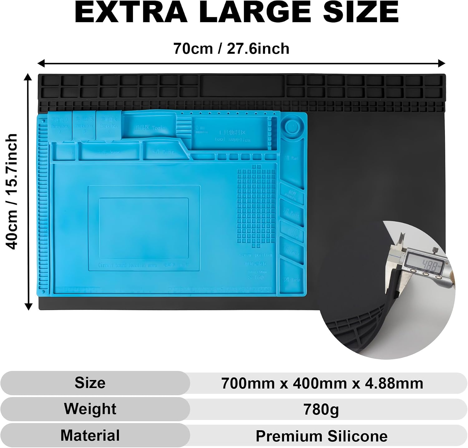 Detalle 1 de Extra Large Soldering Mat 27.6 x 15.7 in