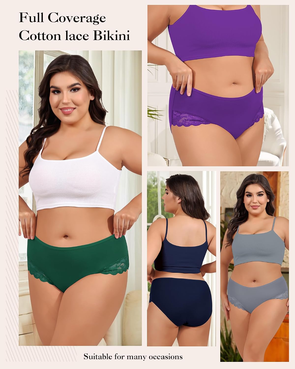 Detalle de Levao culotte grande taille coton 6 lots