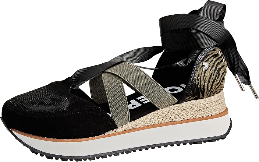 Detalle de SETTALA Sneakers Negras espadrille 1 par