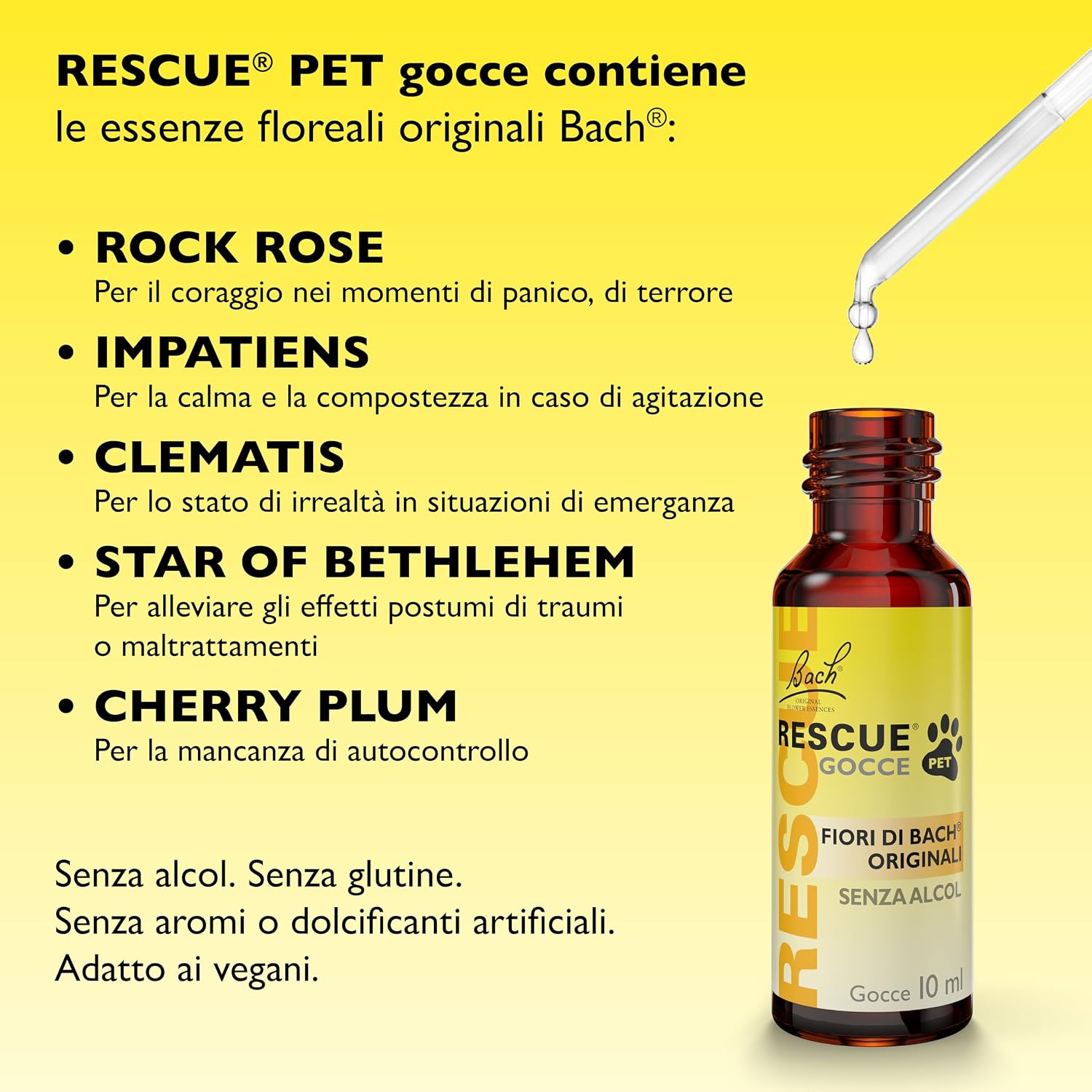 Detalle de RESCUE PET GOCCE 10ML – Benessere mentale per animali da compagnia