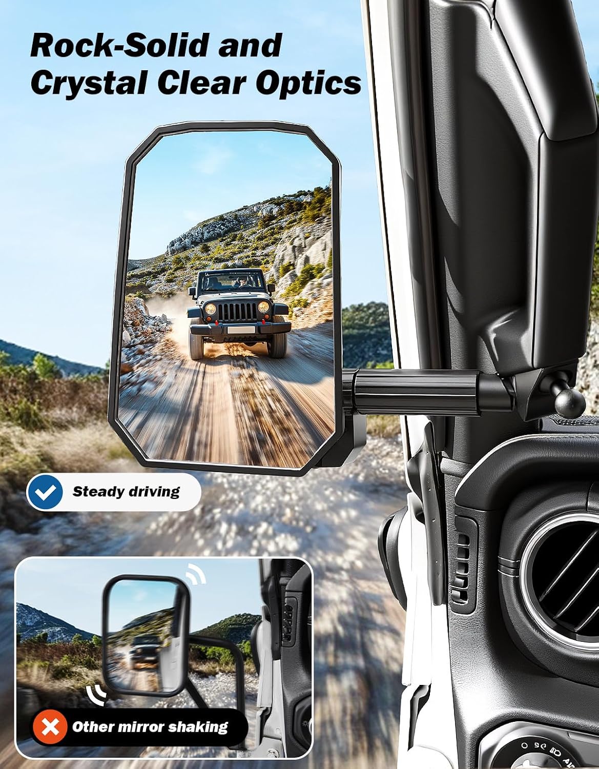 Detalle de JOYTUTUS Mirrors Doors Off for 2018-2023 Wrangler