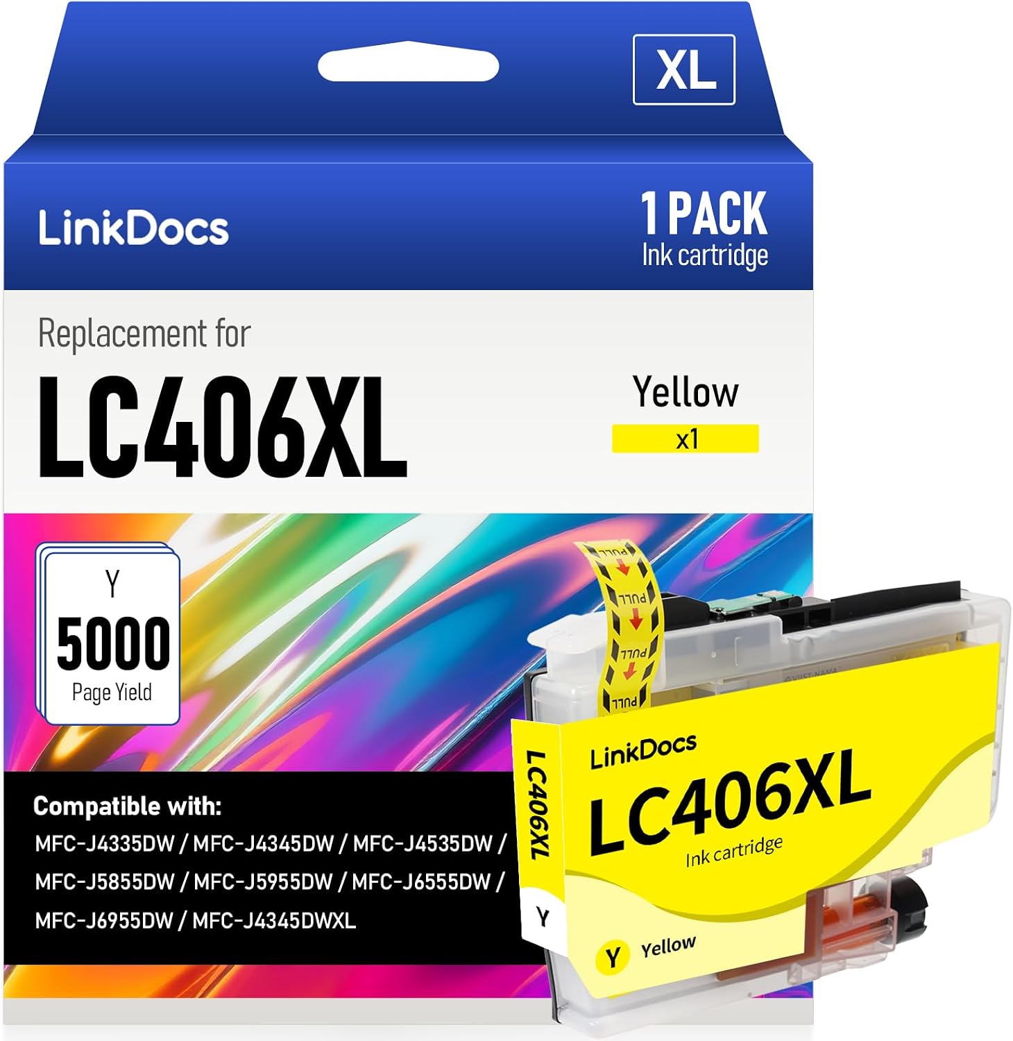 Detalle de LinkDocs Yellow Ink Cartridge LC406XL