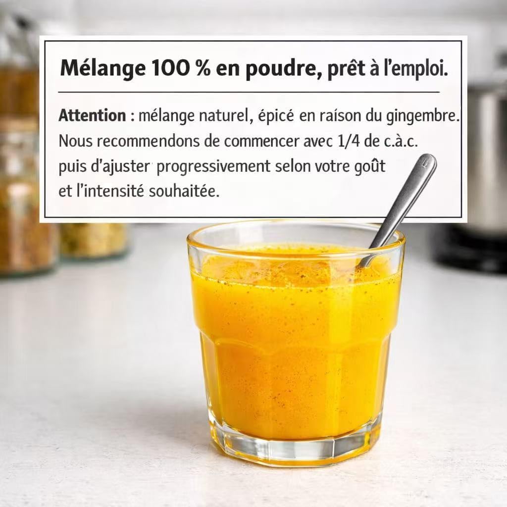 Thumbnail 4 de DETOX ORGANICA Ginger Shot – Mélange en poudre pour ginger shot, jusqu’à 160 shots à partir de gingembre et curcuma