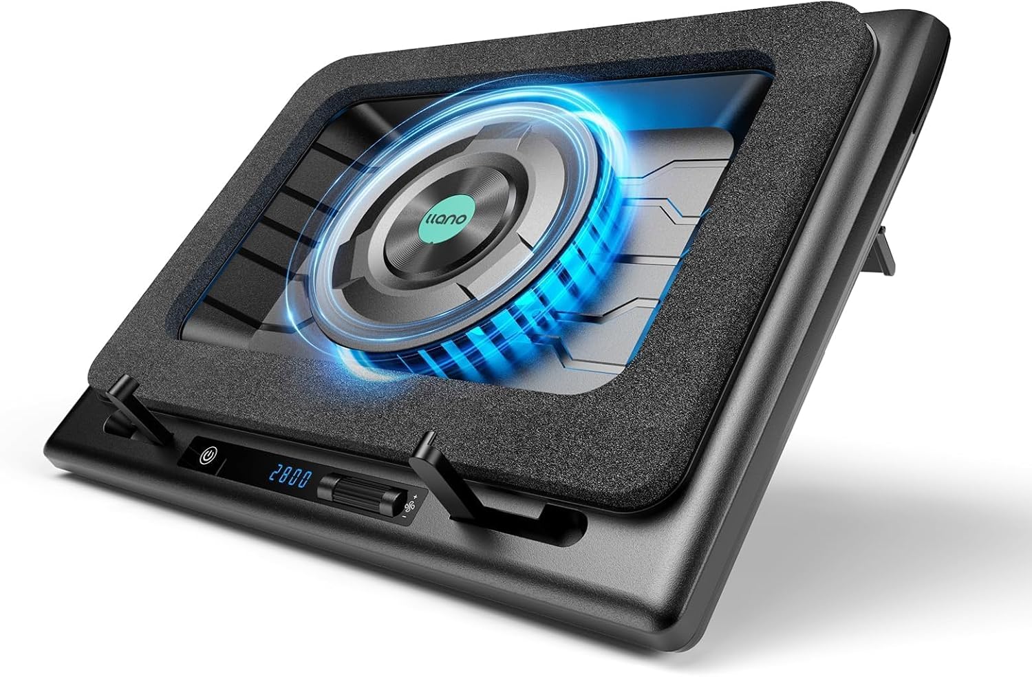 Detalle de llano V12 Laptop Cooling Pad with 5.5-Inch Turbofan, Touch Controls and 3-Port Hub