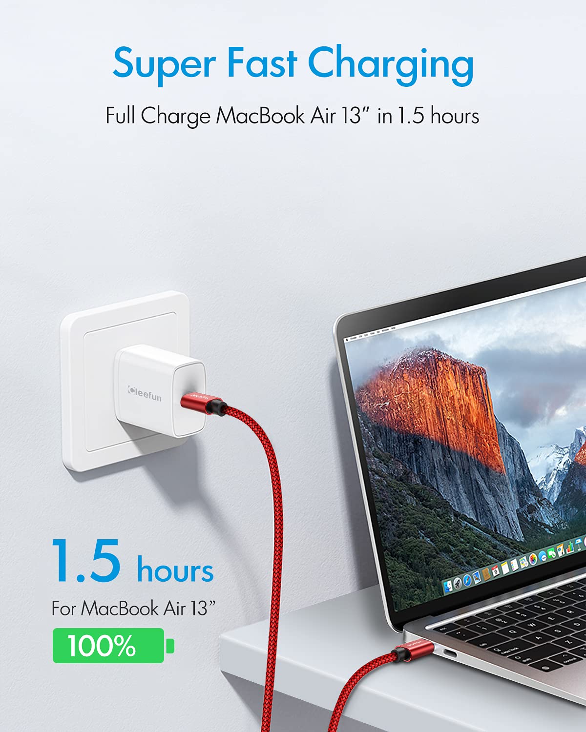 Thumbnail 2 de CLEEFUN 5M USB C to USB C Cable review: extra long 60W PD charging lead