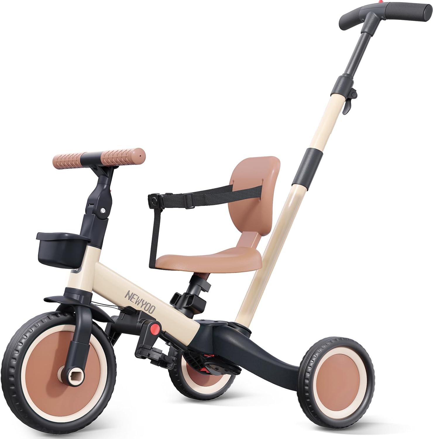 Thumbnail 6 de newyoo Kleinkinder-Dreirad mit Schiebegriff – 5-in-1 Kinderfahrrad für 1–3 Jahre