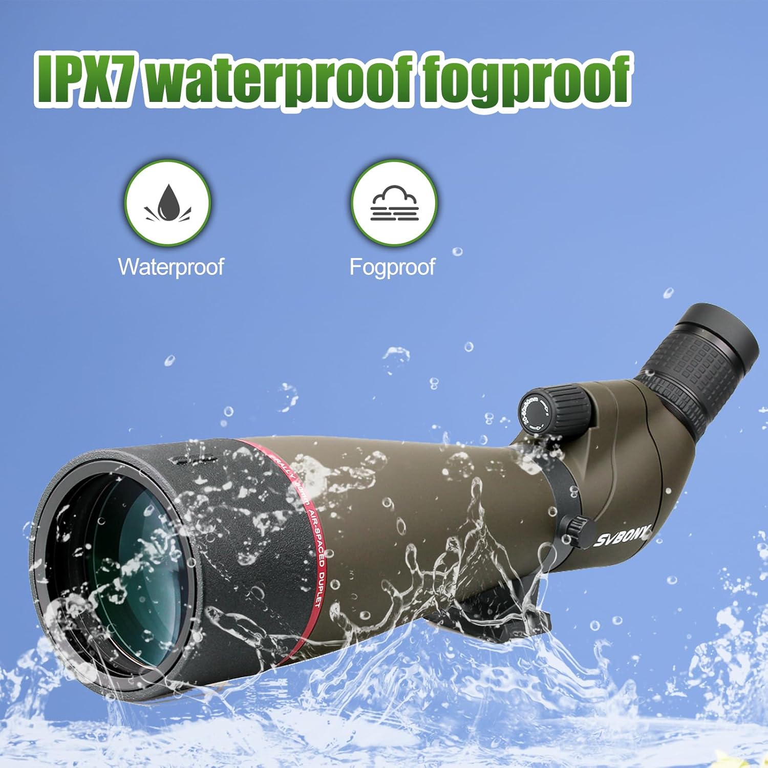 Thumbnail 4 de Svbony SV13 Spektiv 20 bis 60x80 mit Stativ