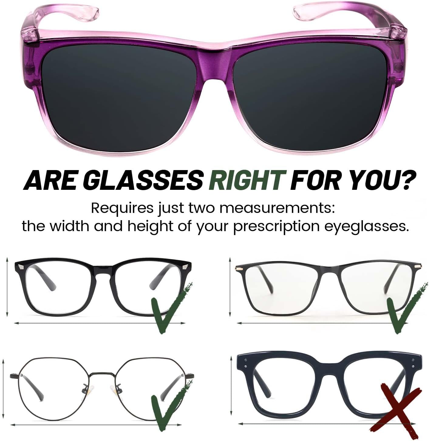 Thumbnail 4 de LVIOE Over Glasses Fit-over Sunglasses – Polarised UV Protection for Driving