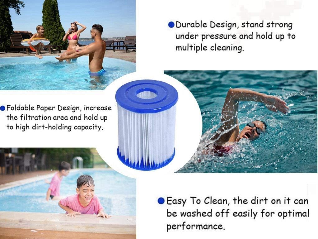 Thumbnail 5 de Mscomft Size I Filter Cartridge for Bestway Pools (4 Pack) – Replacement for Easy Set Systems
