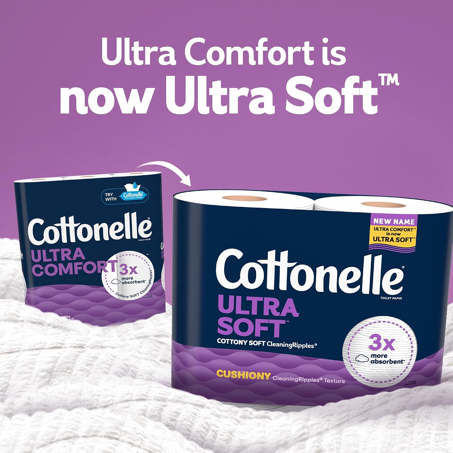 Detalle de Cottonelle Ultra Comfort Toilet Paper: 24 Family Mega Rolls for Soft, Absorbent Cleanliness