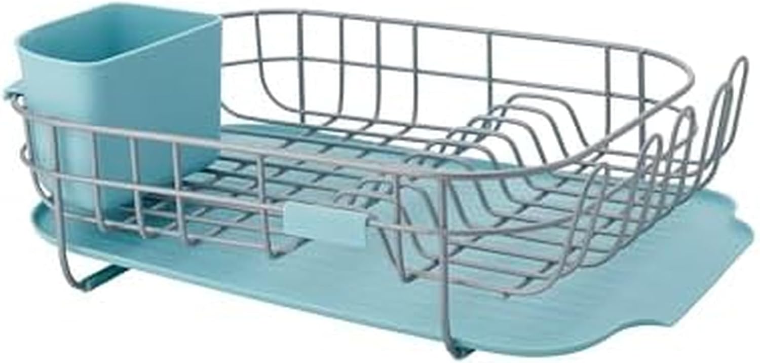 Thumbnail 6 de KitchenAid Compact Space Saving Dish Rack (Removable Flatware Caddy, Angled Drainboard) — Satin Gray, 15-by-13.25-Inch