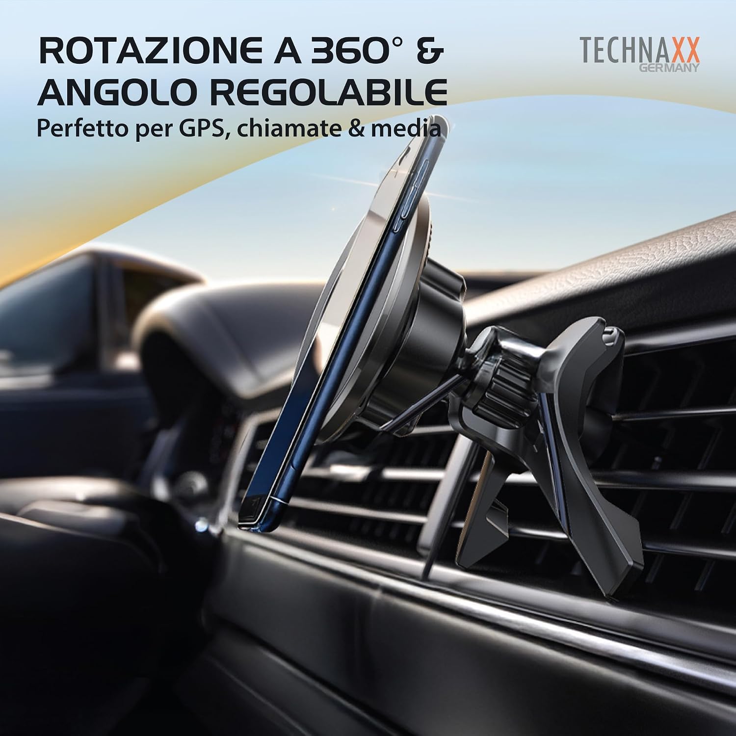 Thumbnail 4 de Technaxx TX-304 supporto magnetico per auto 360°