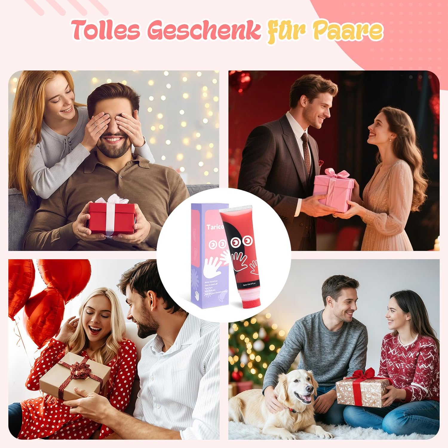 Thumbnail 6 de 75 ml ungiftige DIY-Fingermalfarben für Baby-Handabdruck (Rot) – Hand- und Fußabdruck Set für Neugeborene