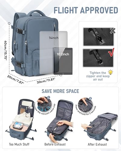 Detalle de SZLX Mochila al Vacío con Bomba para Cabina 40x30x20 – Opción práctica para viajar ligero