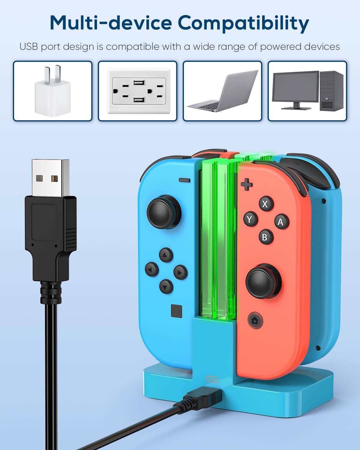Thumbnail 5 de FYOUNG Switch Joy-Con Charger with LED
