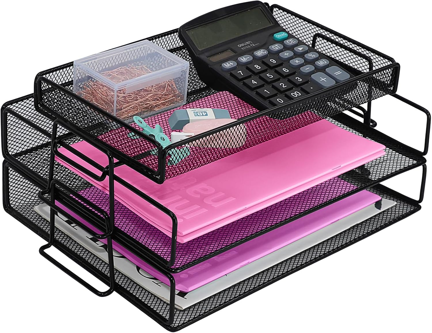 Detalle de ideallife Schreibtisch Organizer A4 mit Ablagen