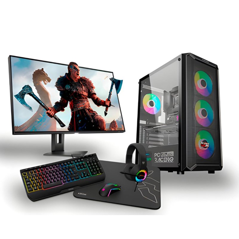 Detalle de Pack Gaming AMD Ryzen 5 5600G 🖥️ 16GB/256GB SSD + 1TB HDD + Pantalla 24"