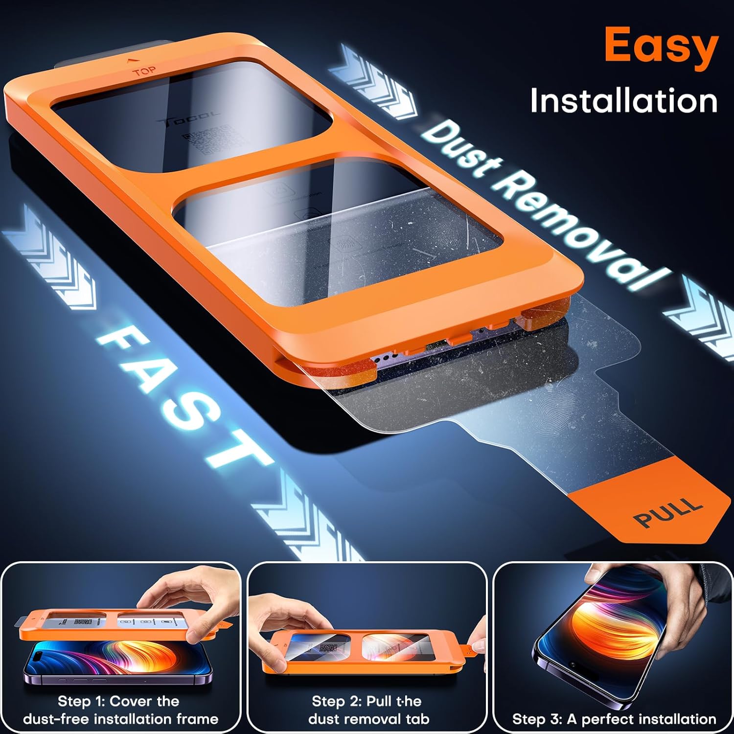 Detalle 2 de TOCOL iPhone 14 Pro Max Screen Protector 2-Pack