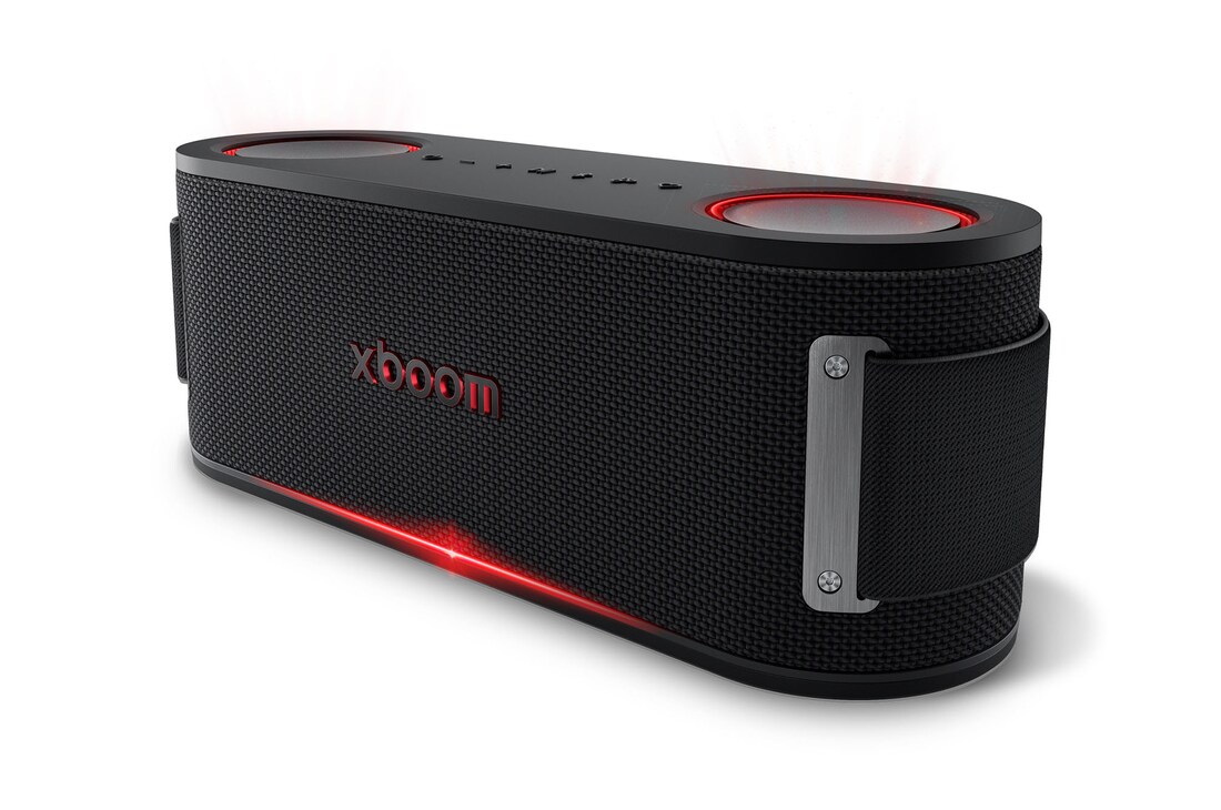 Detalle de LG xboom Bounce Altavoz Bluetooth con radiadores ascendentes