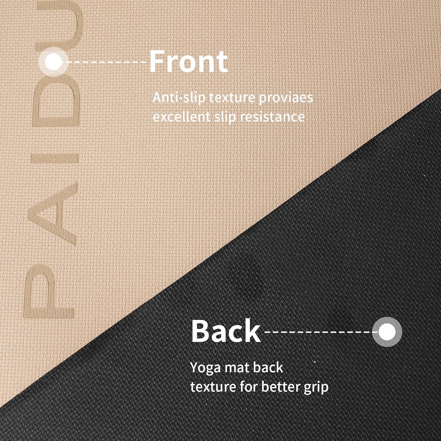 Detalle de PAIDU Yoga Mat 10mm Non Slip 72x24