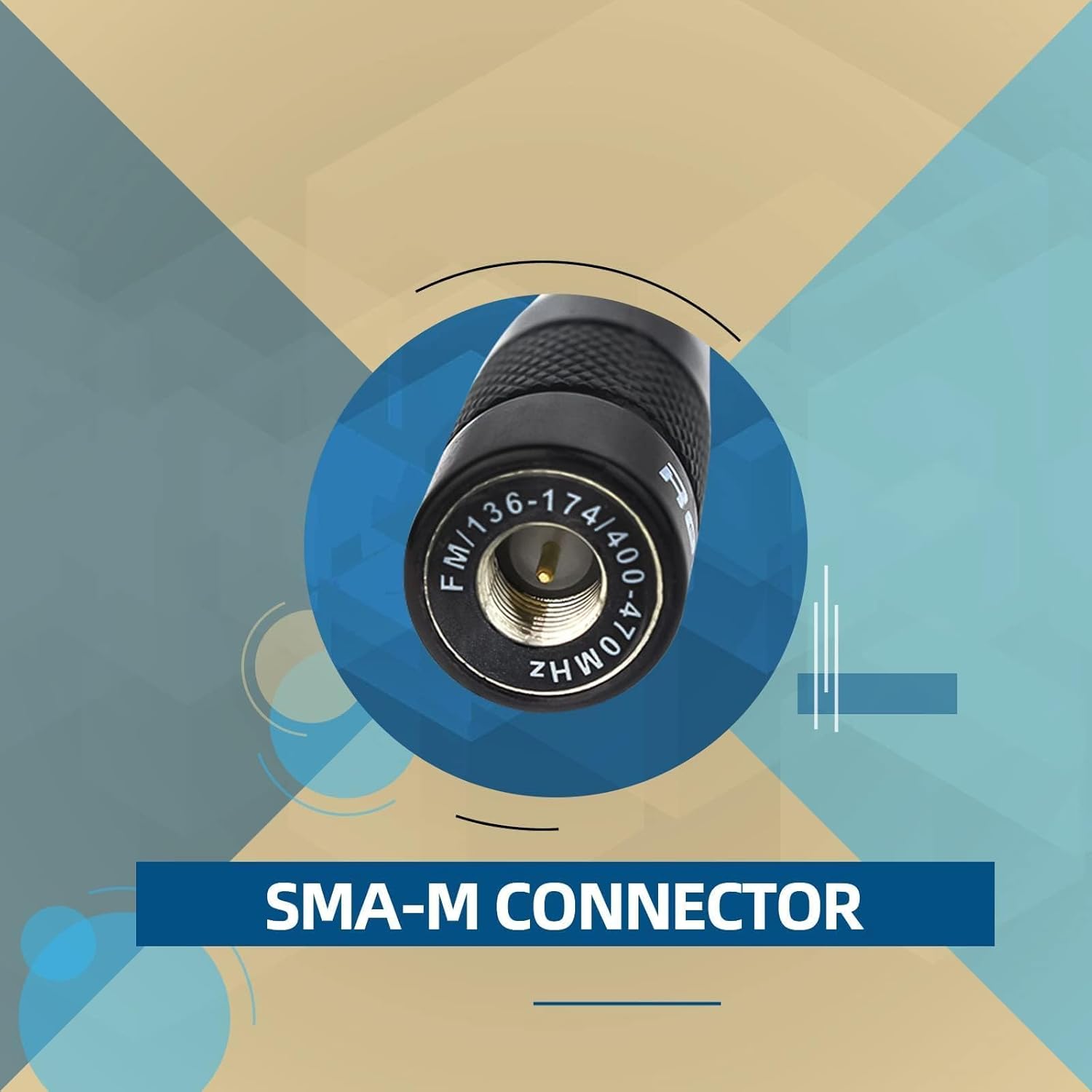 Detalle de Retevis RHD771 Dual‑band SMA‑M antenna 1 pc