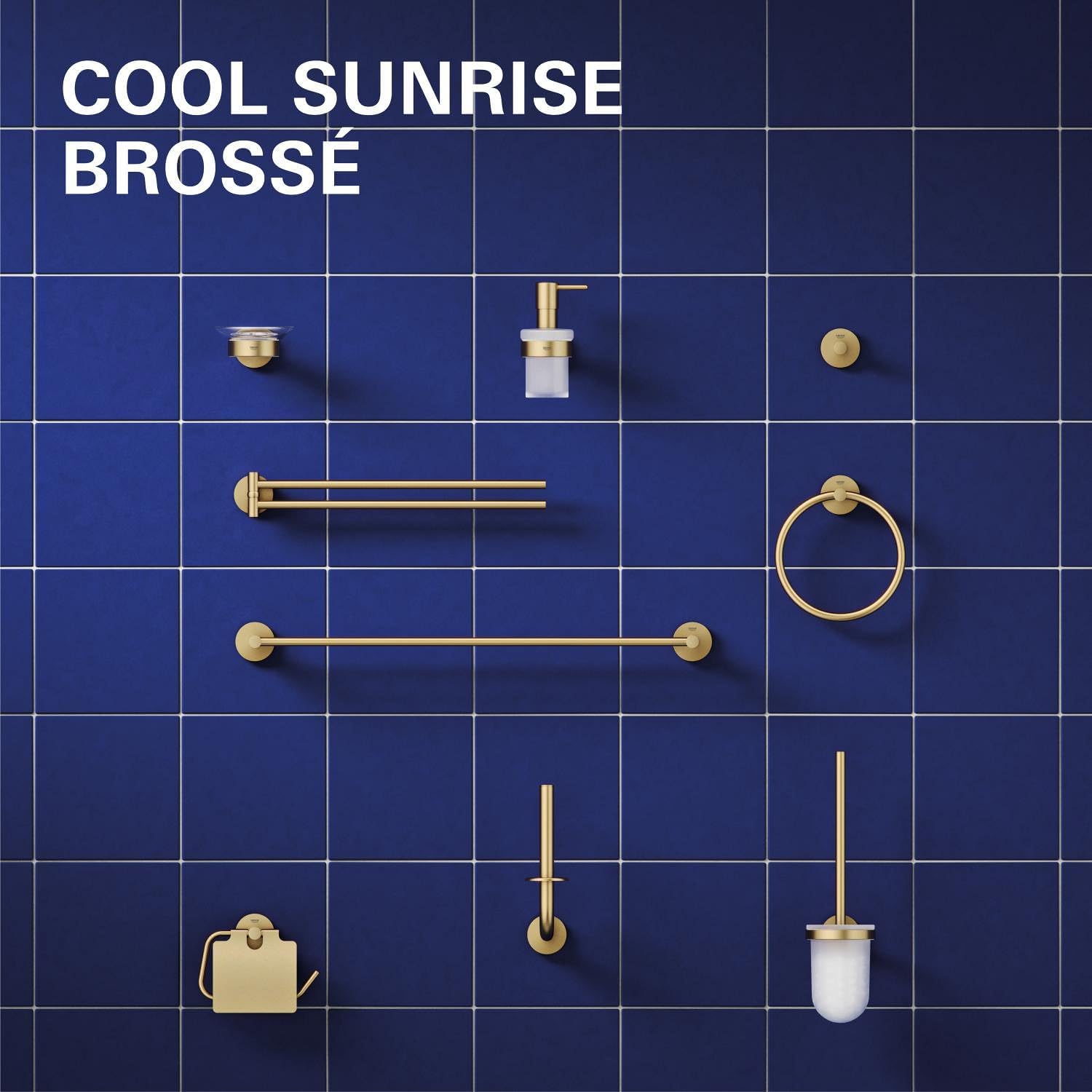 Thumbnail 2 de GROHE Start Porte-Papier Toilette avec Couvercle – Métal, Gold Brossé Cool Sunrise (41179GN0)