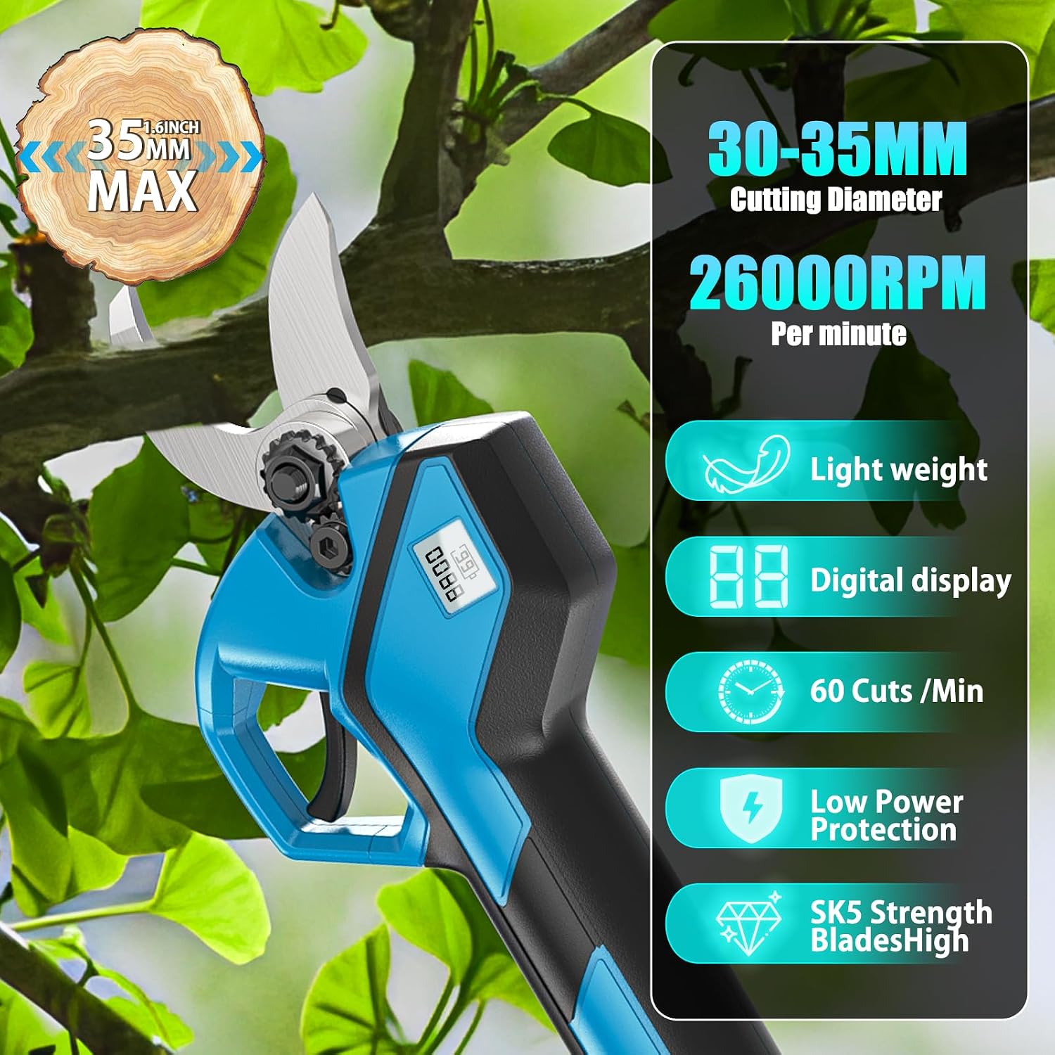 Detalle 2 de Electric Pruning Shears 1000W Cordless