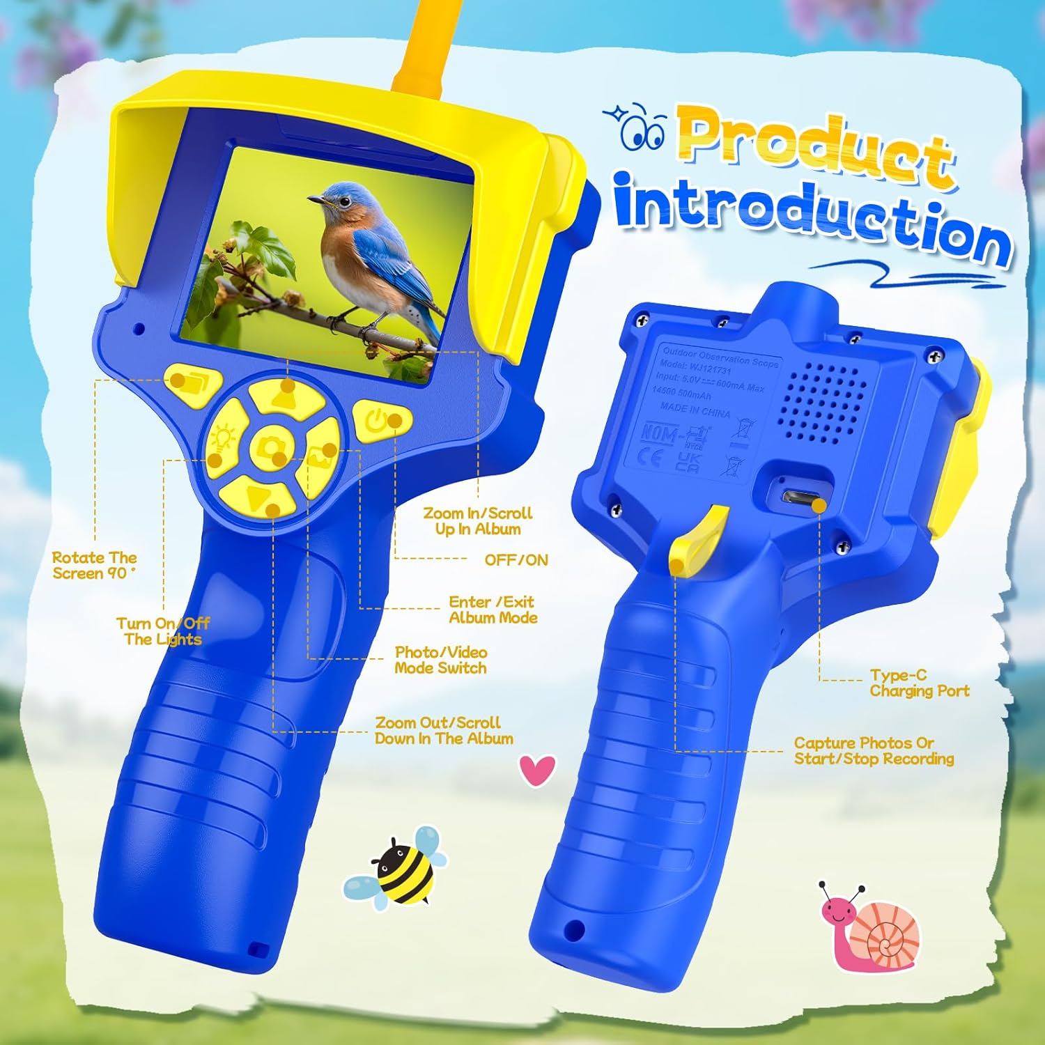 Thumbnail 4 de Outdoor Endoscope Camera for Kids: 2.4" LCD, IP67, 32GB Included – for 3–9 Year Olds