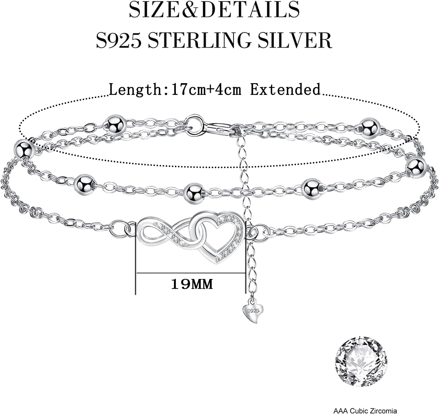 Thumbnail 5 de Micory Armband 17+4 cm Armband für Damen