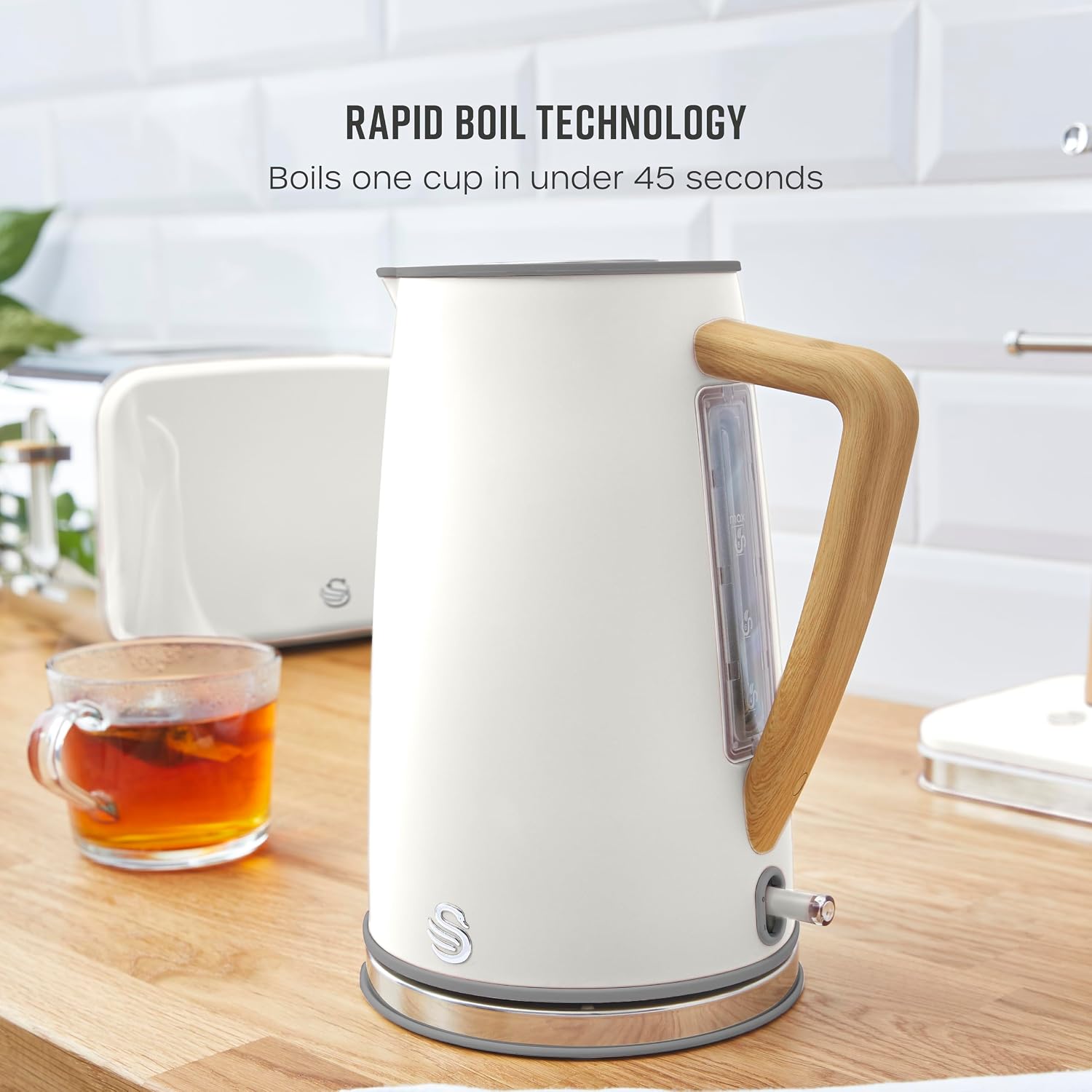Thumbnail 2 de Swan SK14610WHTN 1.7L cordless jug kettle