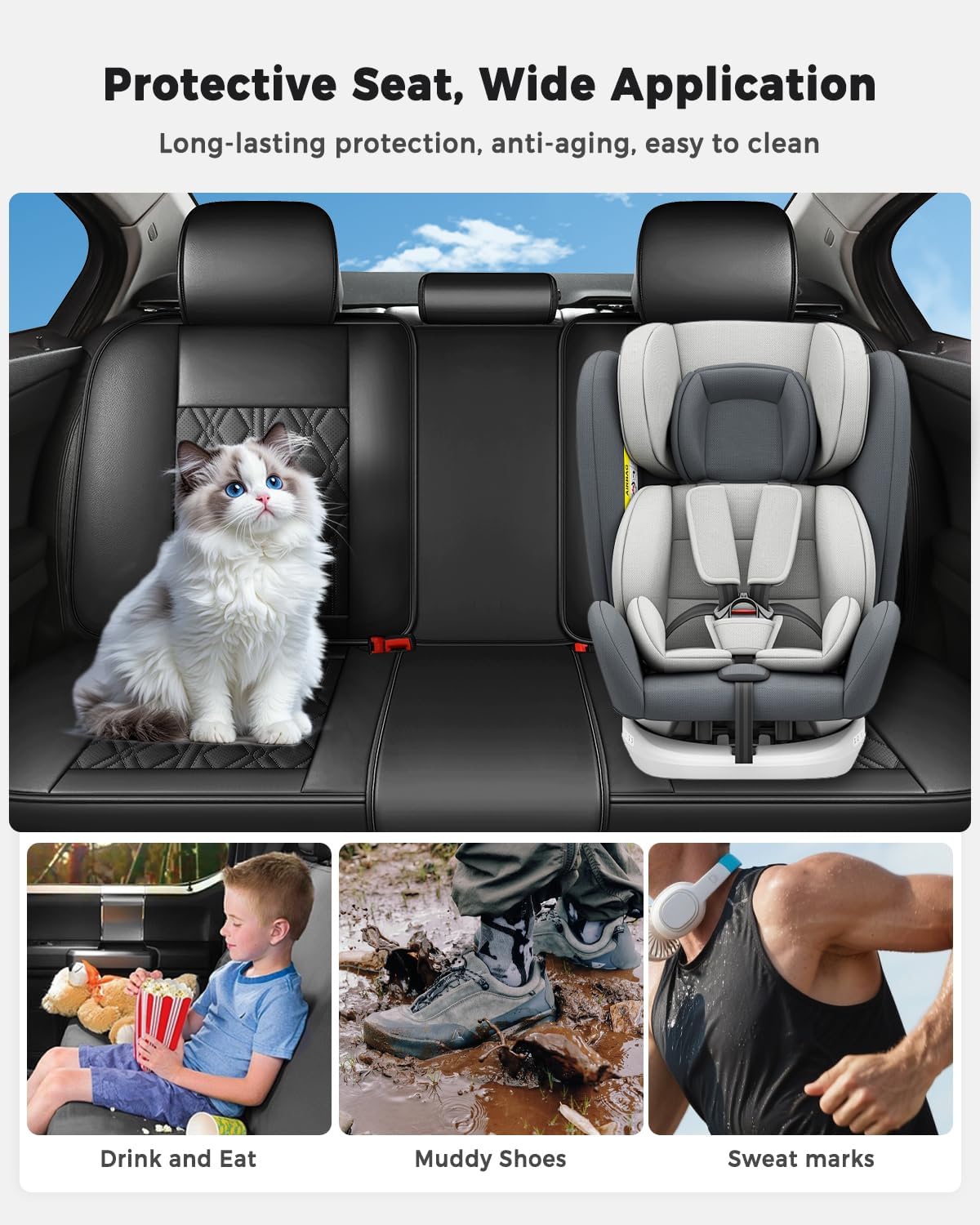Thumbnail 6 de Huidasource Car Seat Covers in Faux Leather