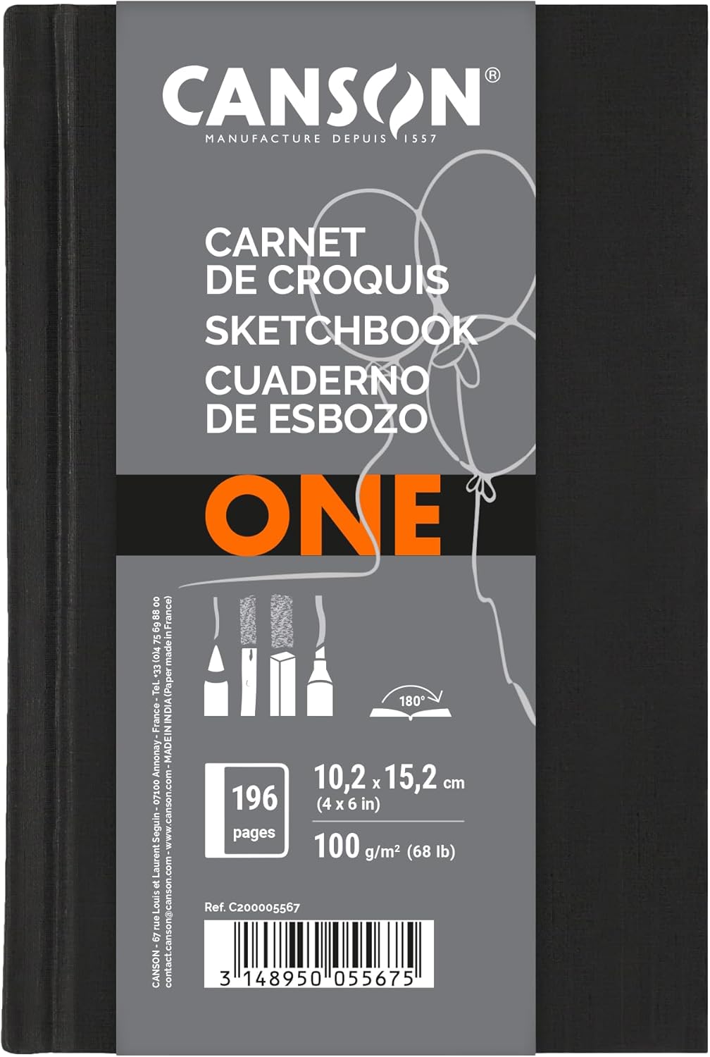Thumbnail 6 de Canson One Album Spiralato con Carta 100 g/m², 80 fogli, 21,6 x 27,9 cm – Grana Leggera