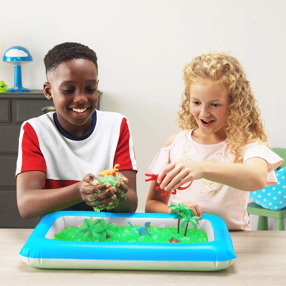 Thumbnail 1 de ZIMPLI Gelli Adventures Dino Pack: 8 Dinosaur Figures, 5 Gelli Uses & Inflatable Play Tray