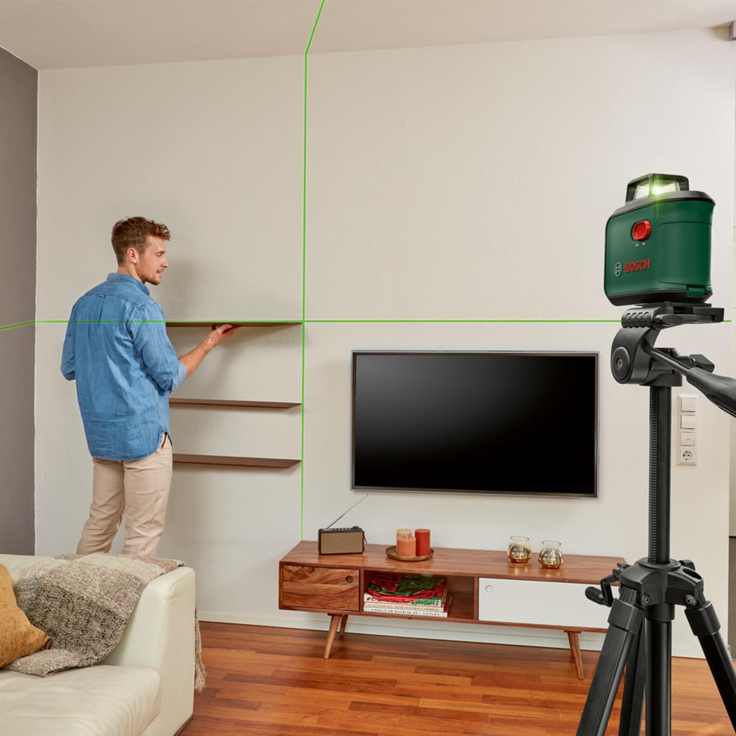 Thumbnail 6 de Bosch AdvancedLevel 360 livella laser multifunzione verde con treppiede premium, 3 linee incl. 360°