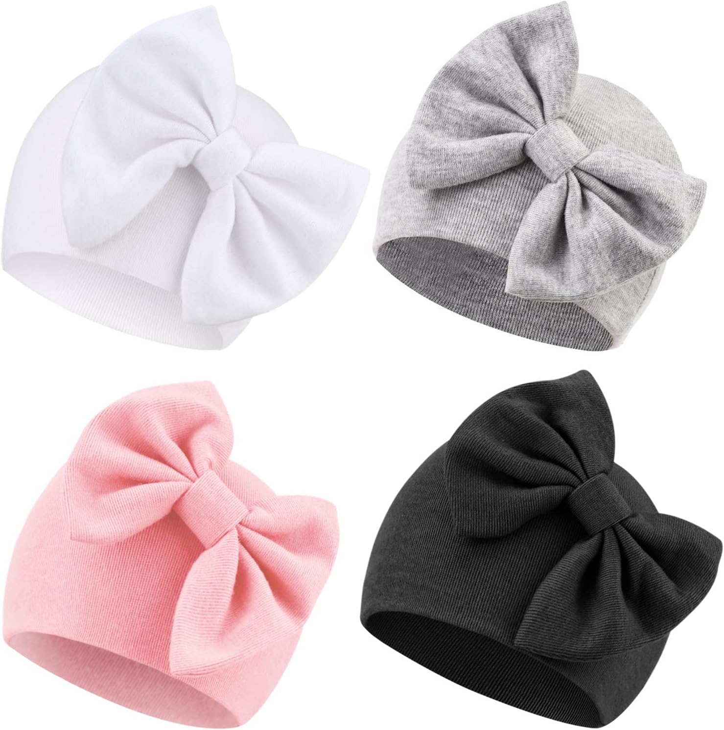 Detalle de DRESHOW Newborn Hospital Beanie with Bow 👶