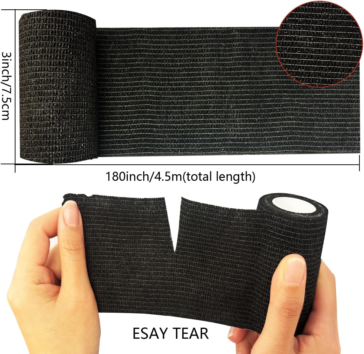 Thumbnail 1 de ANAMPION selbstklebender Verband (9 Rollen), 7,5 cm x 4,5 m – elastische Vlies-Bandage in Hautfarbe für Mensch & Tier