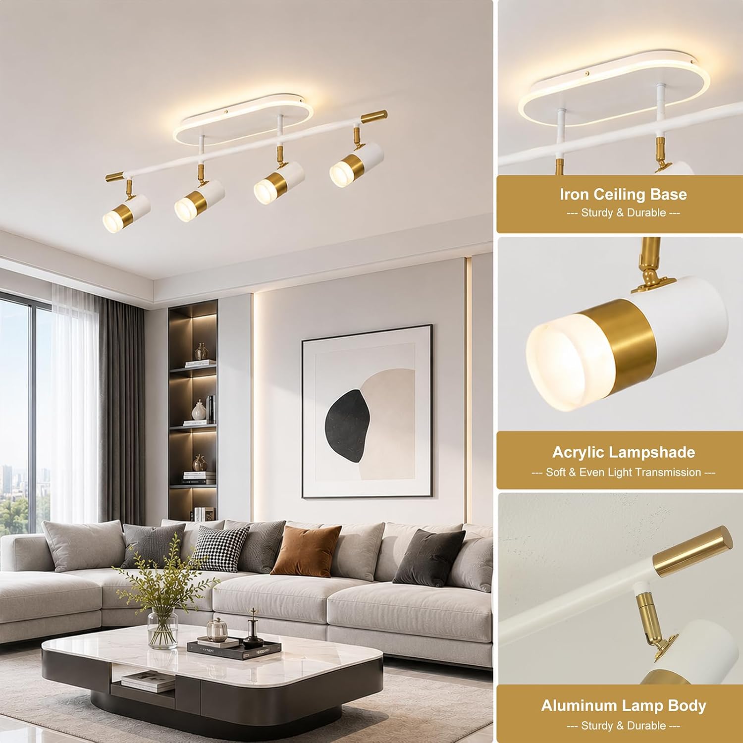 Detalle de Jaycomey LED track lighting, 35.4-inch