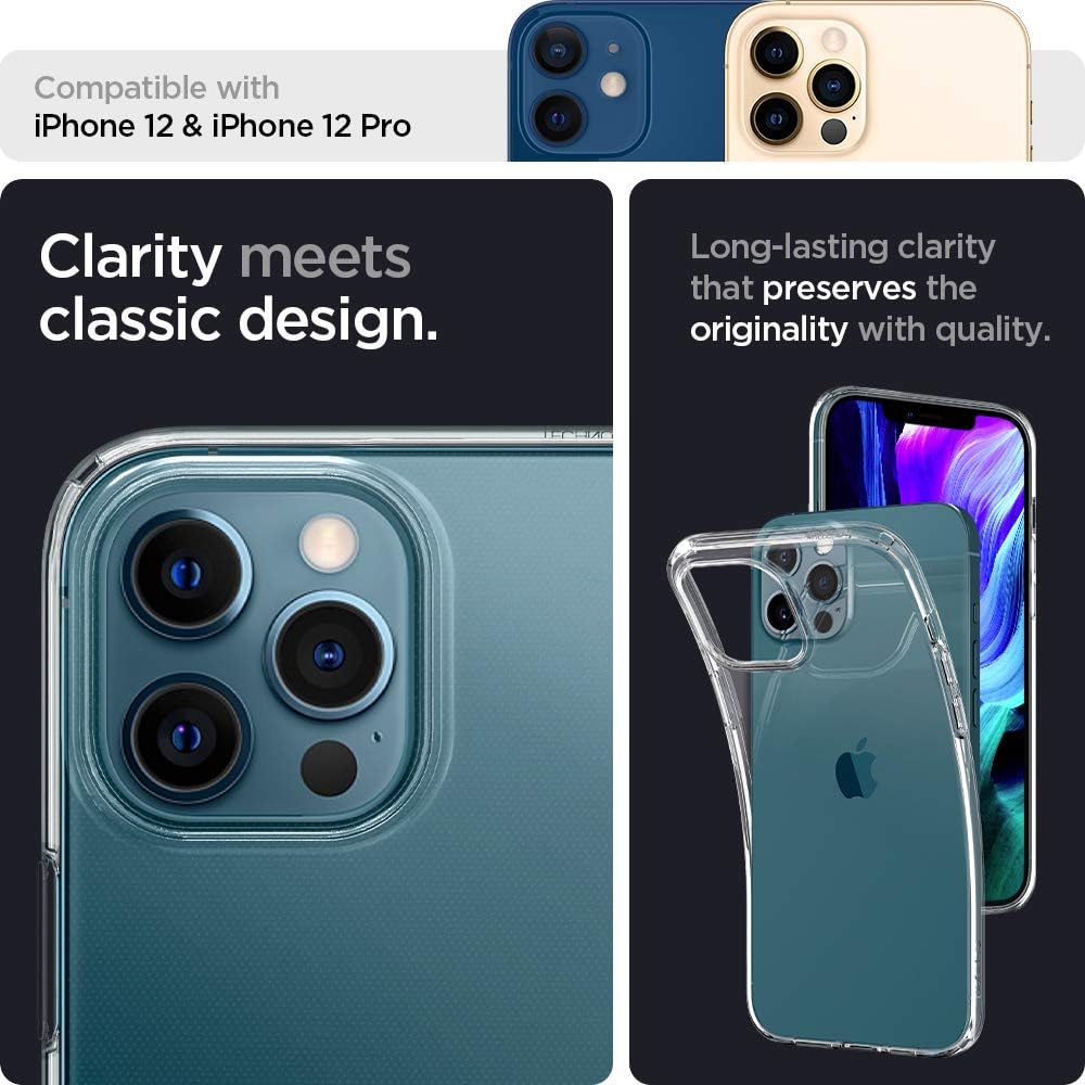 Detalle 2 de Spigen Liquid Crystal Coque iPhone 12/12 Pro transparente