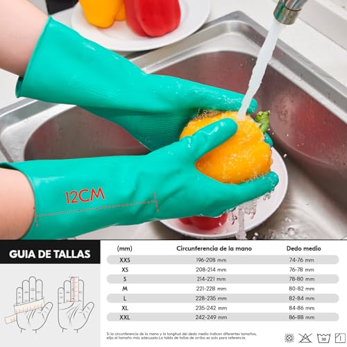 Thumbnail 5 de Gants Vgo 10 paires pour cuisine, épais, vert